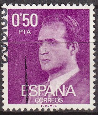 z vendido ESPAÑA 1977 2389 Sello Serie Basica Rey Don Juan Carlos I 0,50p usado